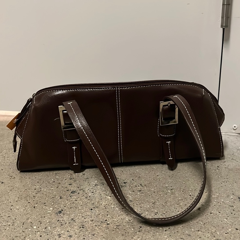 kenneth cole brown y2k shoulder purse